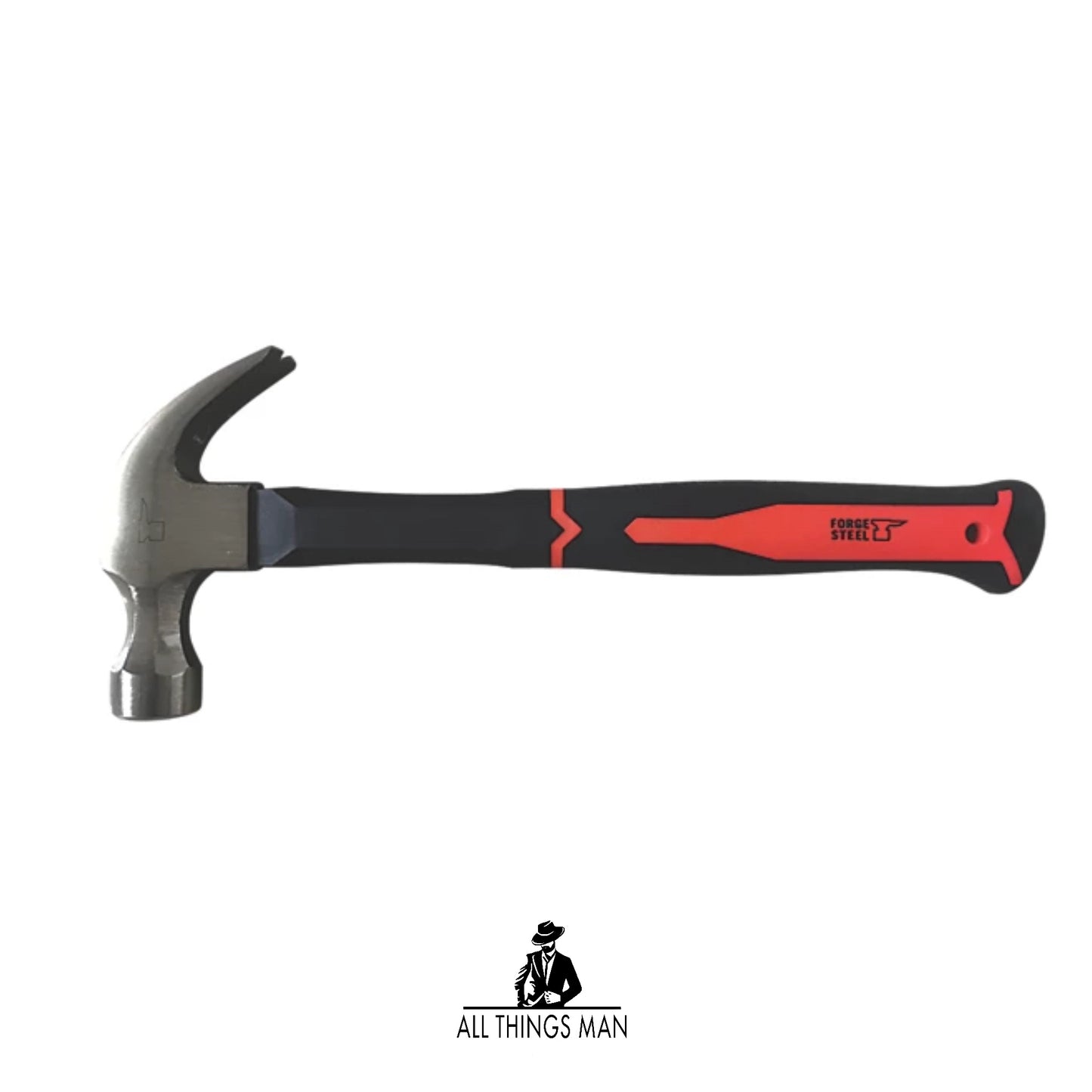 FORGE STEEL FIBREGLASS SHAFT CLAW HAMMER 16OZ (0.45KG)