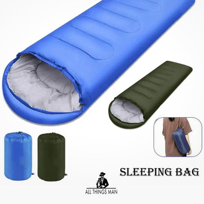 3-4 SEASON SINGLE SLEEPING BAGS CAMPING RECTANGULAR ENVELOPE ZIP UP KIDS ADULT