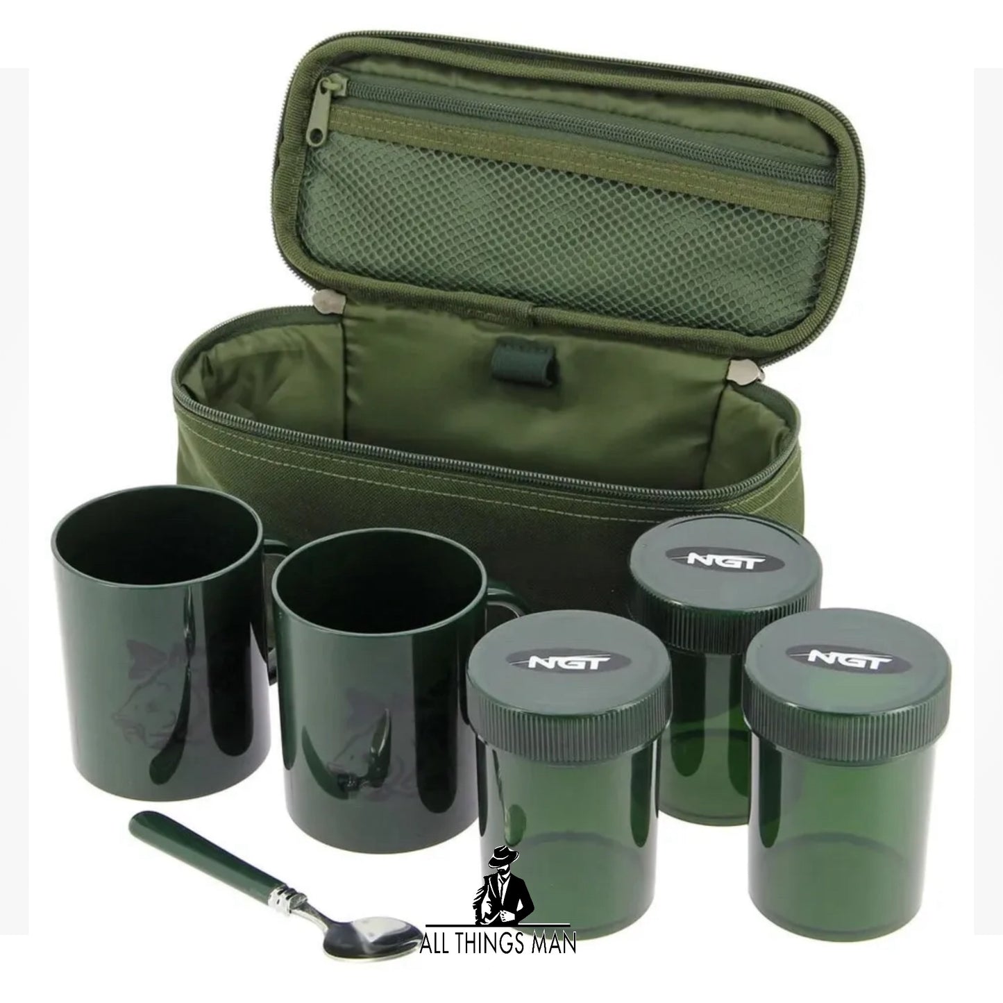 NGT Complete Brew Kit With Cups Pots Case Camping - Full Set