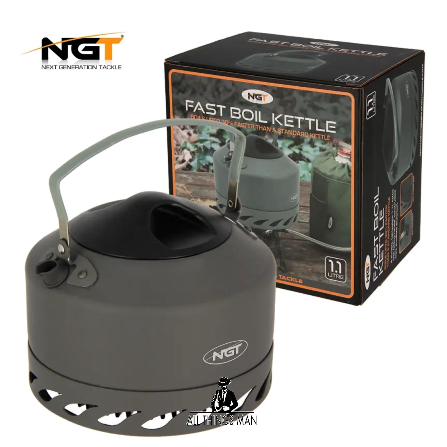 NGT Fast Boil Kettle Camping 1.1 Litre Aluminium Kettle