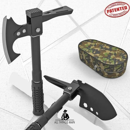 Foldable Outdoor Camping Multi Tool. Shovel, Axe, Saw, Garden Hoe, Adze, Hammer