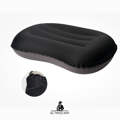 Inflatable Air Pillow Camping Sleep Pillow Travel Hiking Beach w/ Storage Bag