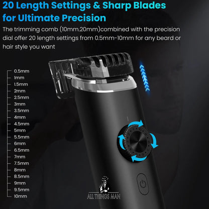 SEJOY 8IN1 Cordless Men Hair Clippers Beard Nose Trimmer Grooming Kit Waterproof