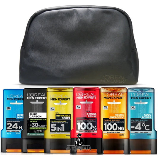 L'Oreal Men Expert Shower Gel Assortment  6 Pack Washbag