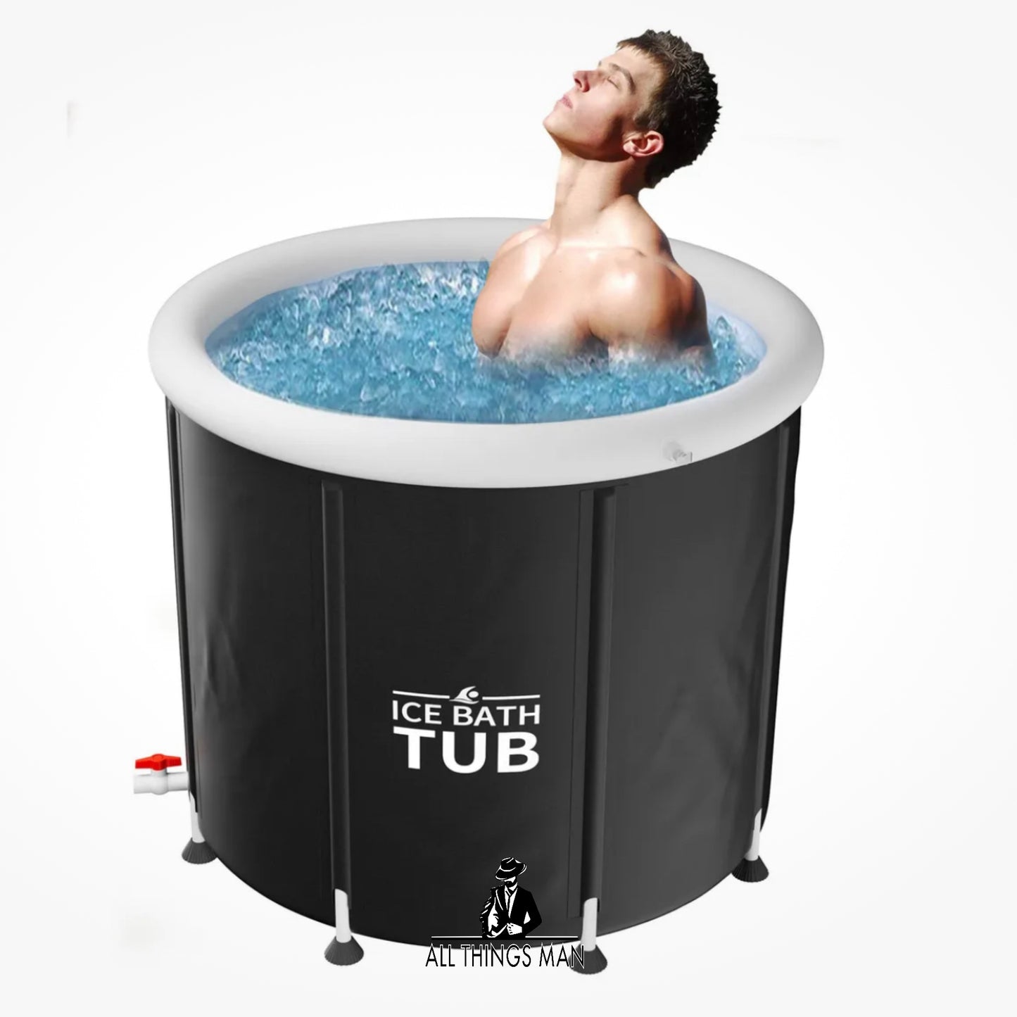 Large Portable Ice Bath Tub for Cold Water Therapy Lid Recovery Plunge Pool