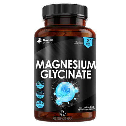 Magnesium Glycinate Kapsules Hoë Sterkte 1040mg Moegheid Been Gesondheid 120 Doppies