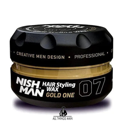 Nish Man Hair Styling Wax - Premium Hair Styling Clay - Shine Look - 07 Gold One