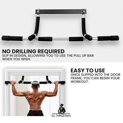 GYM FITNESS BAR CHIN UP PULL UP STRENGTH SITUP DIPS EXERCISE WORKOUT DOOR BARS