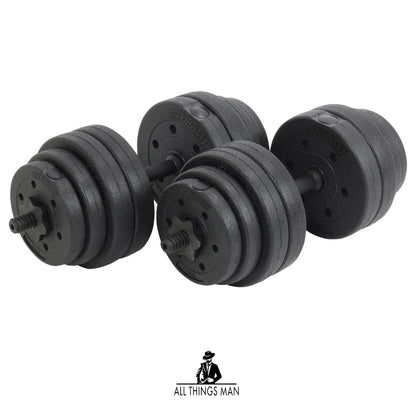 30kg Dumbbells Weights Set With Dumbell Bars And Barbell Joiner Gym Hand Weight