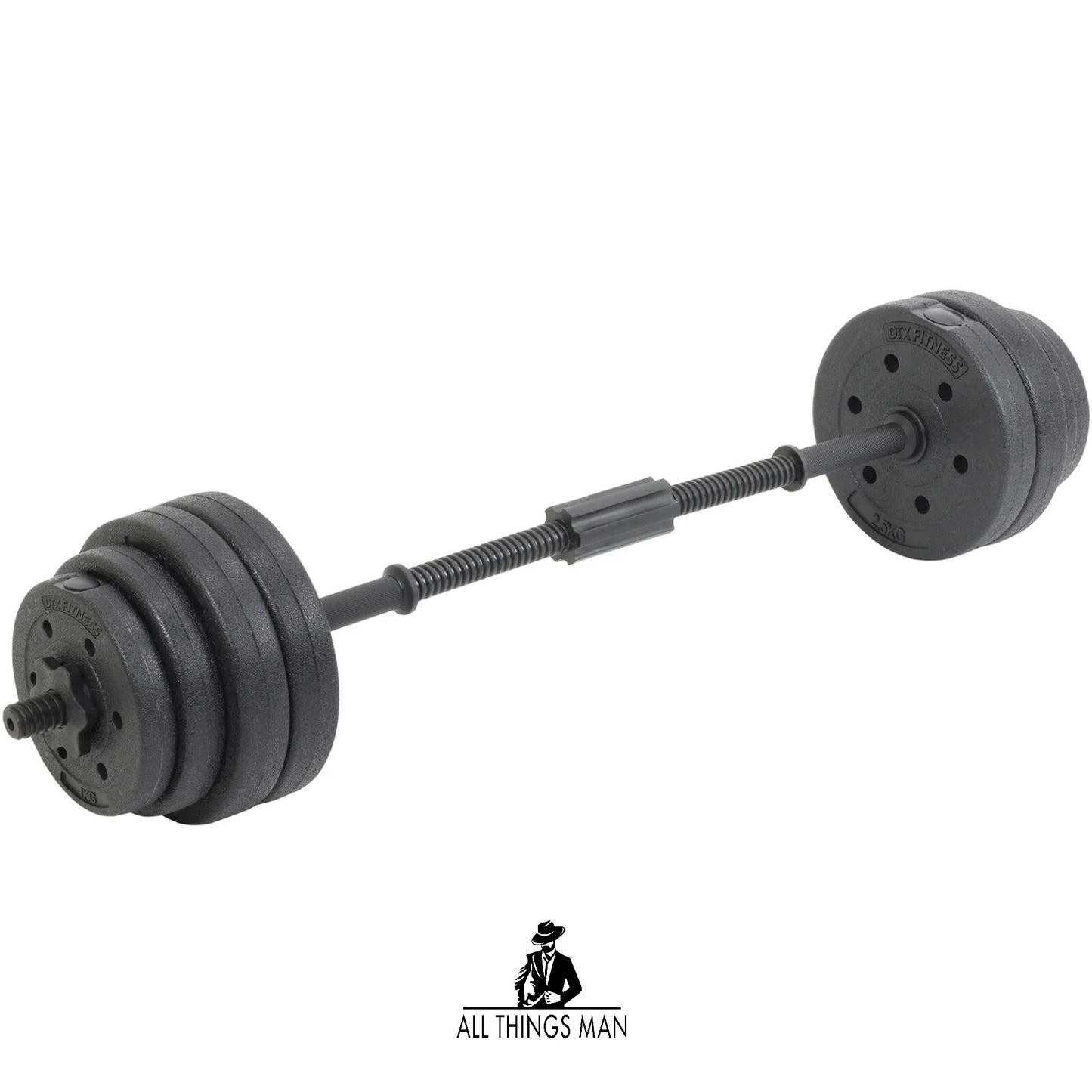 30kg Dumbbells Weights Set With Dumbell Bars And Barbell Joiner Gym Hand Weight