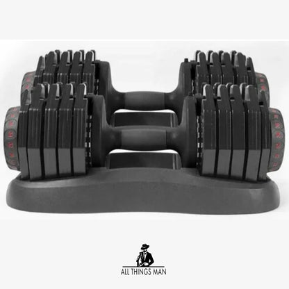 40kg Adjustable Dumbbells Pair - 5kg to 40kg - BrainGain Dumbbells