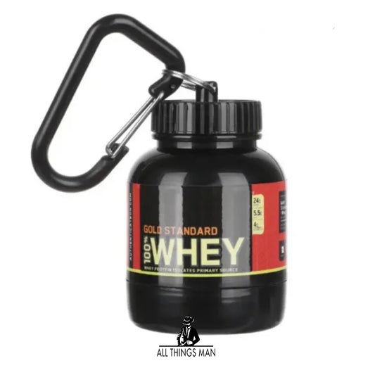 Mini Protein Bottle Portable Protein Container Powder Bottle with Whey Keychain