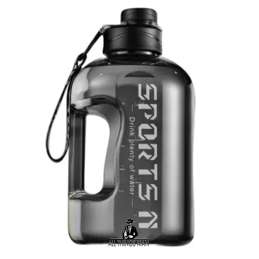 Insulated water bottle with straw  1.7L gym fitness camping hiking Mens