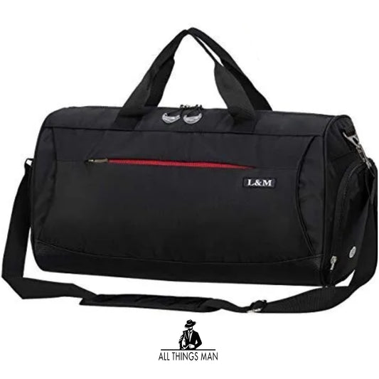 Sports Gym Bag with Shoes Compartment and Wet Pocket, Travel Duffle Bag for Men