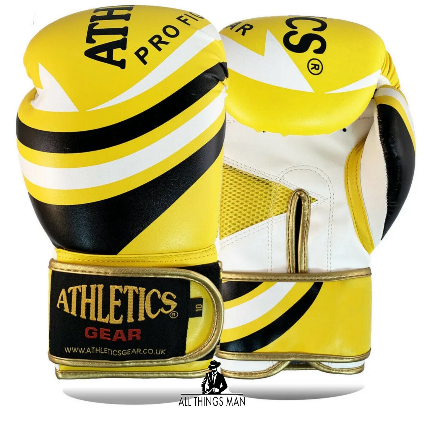 Yellow 14 Oz Professional Boxing Gloves Sparring Glove Punch Bag Training MMA Mitts AG