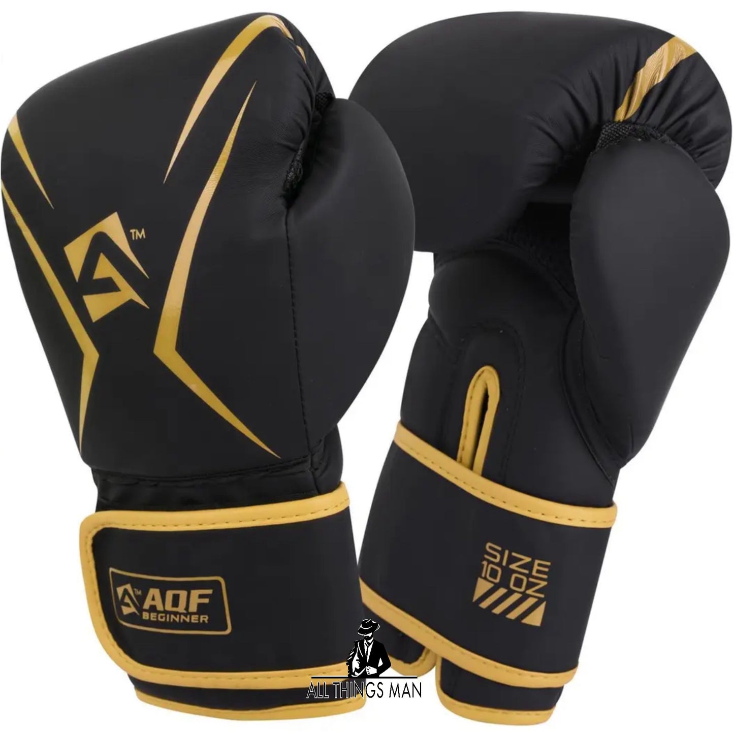 16 Oz AQF Boxing Gloves Training Leather Mitt Sparring Muay Thai Punch Bag Kickboxing