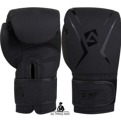 16 Oz AQF Boxing Gloves Training Leather Mitt Sparring Muay Thai Punch Bag Kickboxing