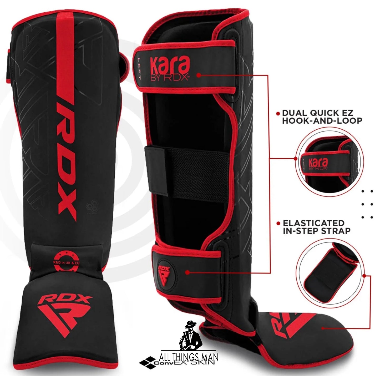 Shin guards instep by RDX, Boxing shin pads, MMA shin instep, Kickboxing instep