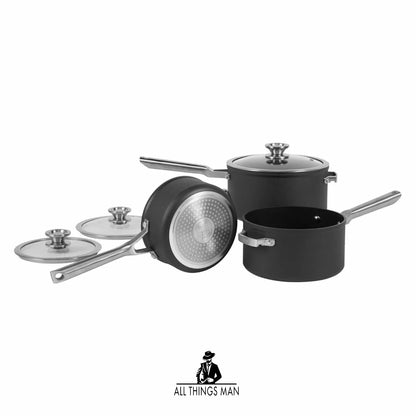 Ninja Foodi ZEROSTICK Stackable Cookware 12 piece Pan Set.        ATM.CO.PS01C