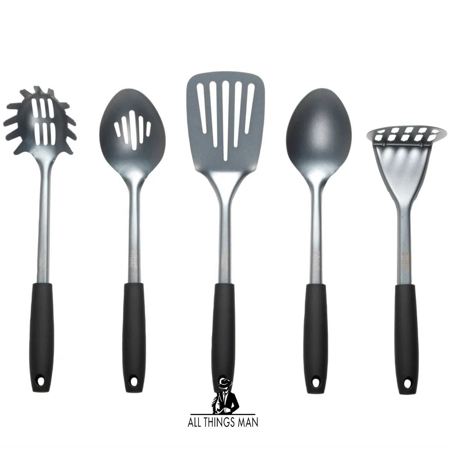 Russell Hobbs Kitchen Utensils Stainless Steel 5PC Cooking Tool Set Pearlised.         ATM.CO.UT01A