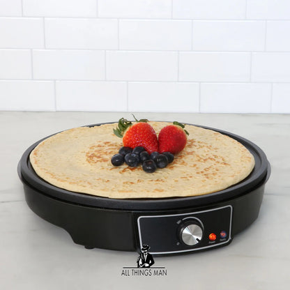 Ovation Electric Crepe Maker / Pancake Maker Non Stick with Utensils 1000W.        ATM.CO.SKA.CRM01A