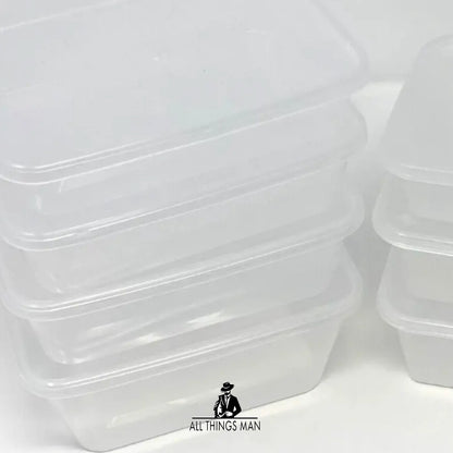 10 x Plastic Food Containers with lids Takeaway Microwave Freezer Safe Storage Boxes.          ATM.CO.STO.STCNR01B