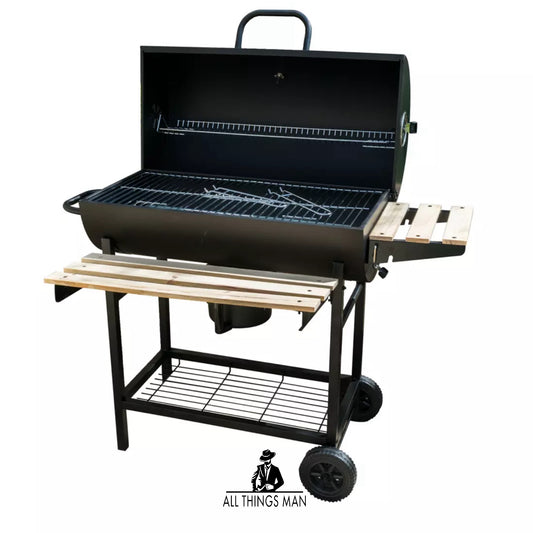 CLASSIC CHARCOAL BBQ GRILL SMOKER OUTDOOR BLACK PATIO BARBEQUE FOLDABLE PORTABLE.         ATM.CO.OC.BG01B