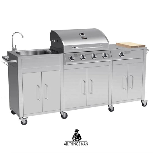 Boss Grill Texas Premium Outdoor Kitchen - 4 Burner Gas BBQ Grill.      ATM.CO.OC.BG01C