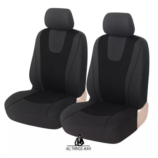 2Pcs Universal Front Seat Covers Car Van Black Washable Protector Breathable