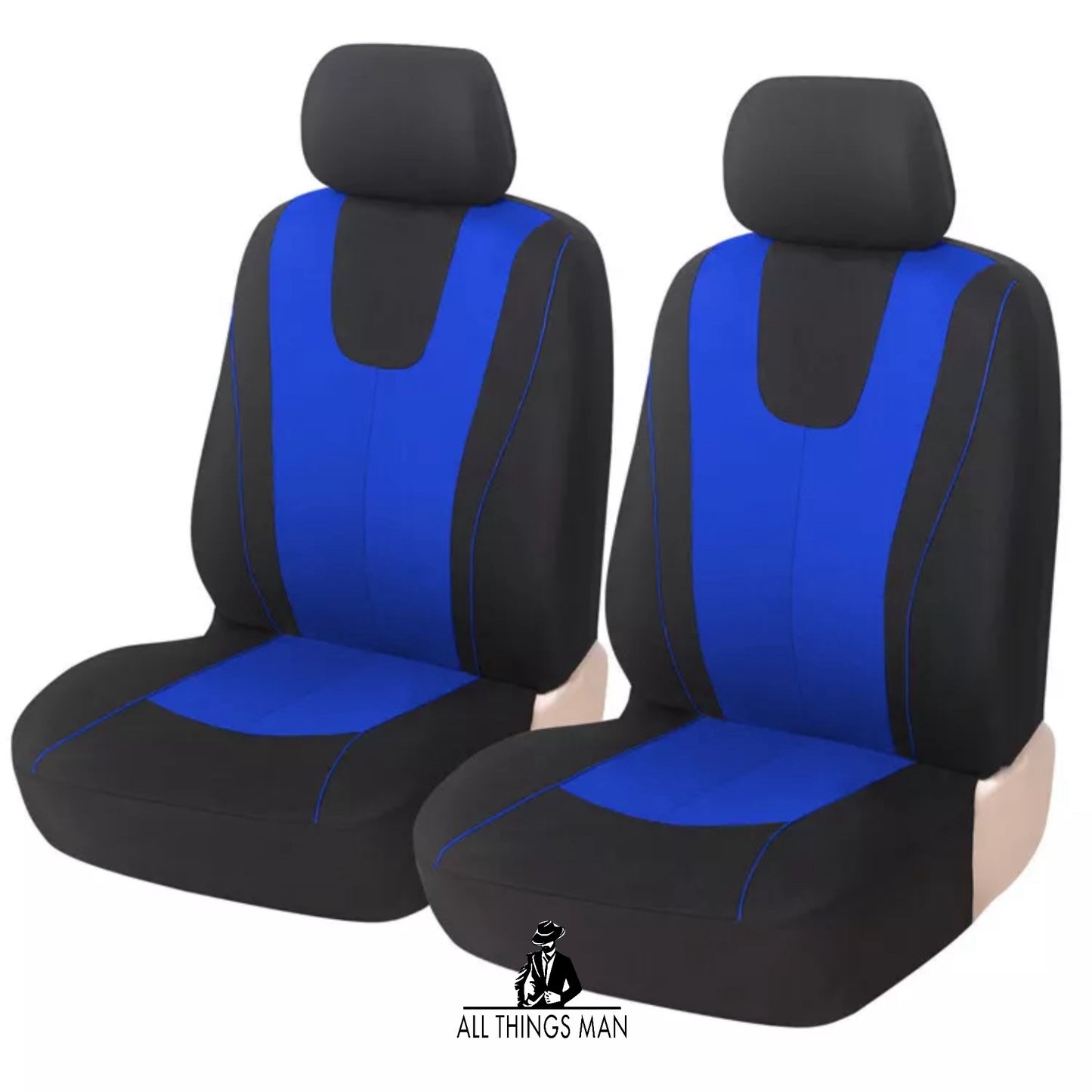 2Pcs Universal Front Seat Covers Car Van Black Washable Protector Breathable