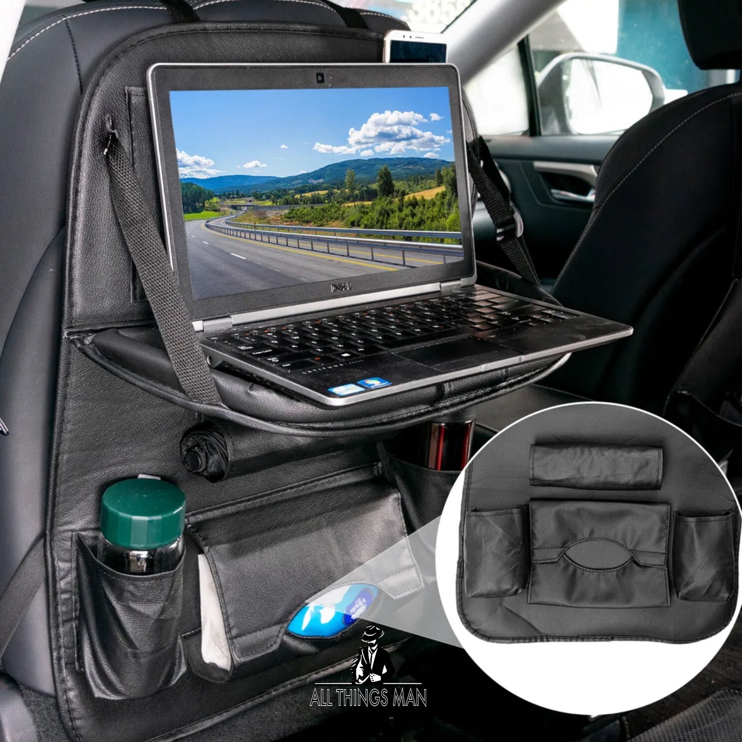 Car Back Seat Tidy Storage Bag Organiser Multi Pocket Hanging Holder Tray Tablet