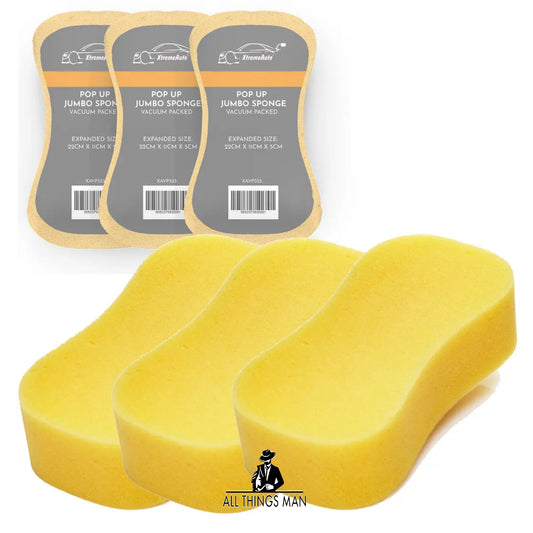 Xtremeauto 3 x Expanding Car Wash Sponge Just Open The Packaging Super Absorbent