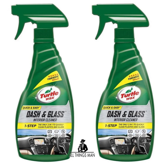 Turtle Wax Dash & Glass Car Window Cleaner Smear Free Dust Free Dash 2 x 500ml