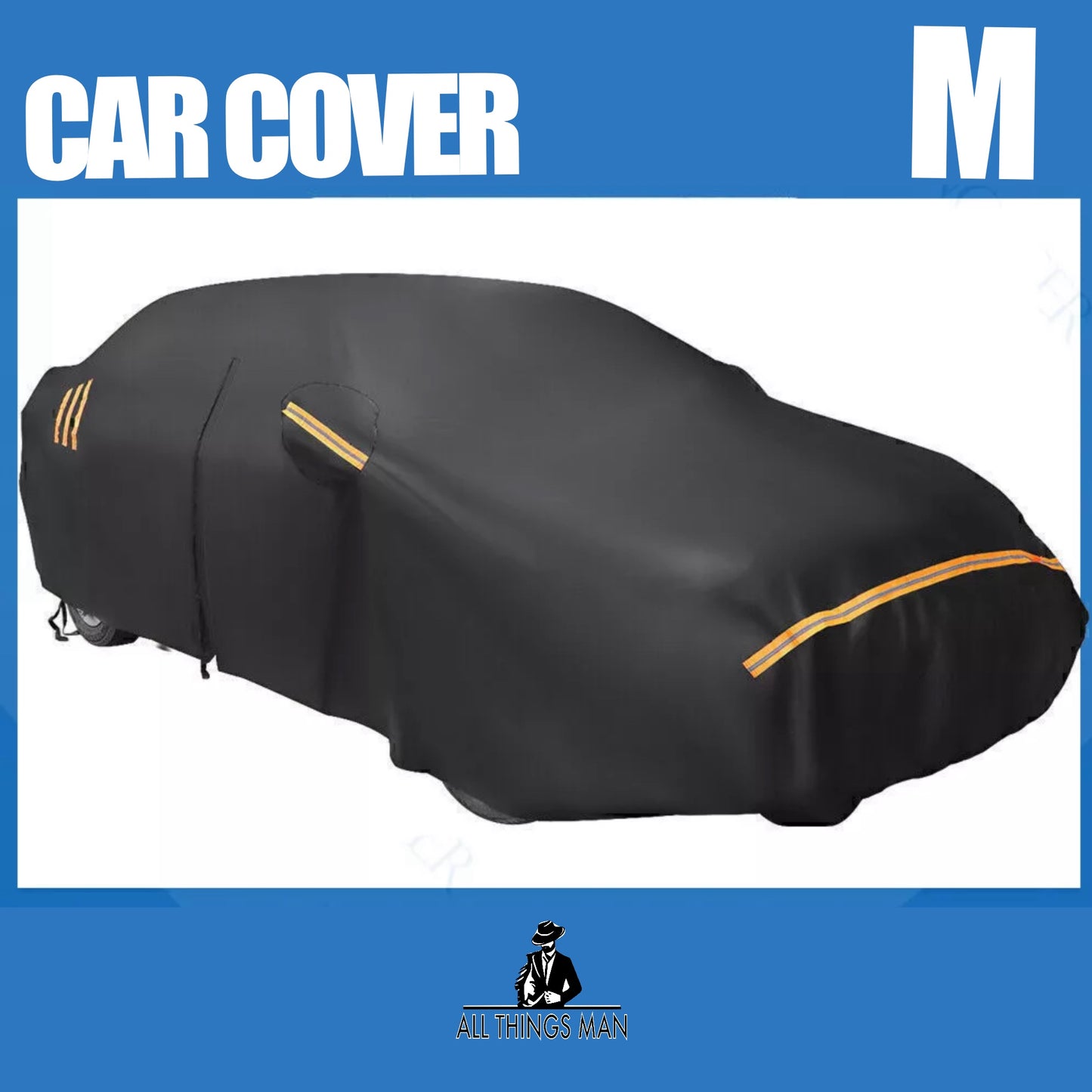 Medium 210D Heavy Duty Waterproof Car Cover Rain Snow UV Full Protection