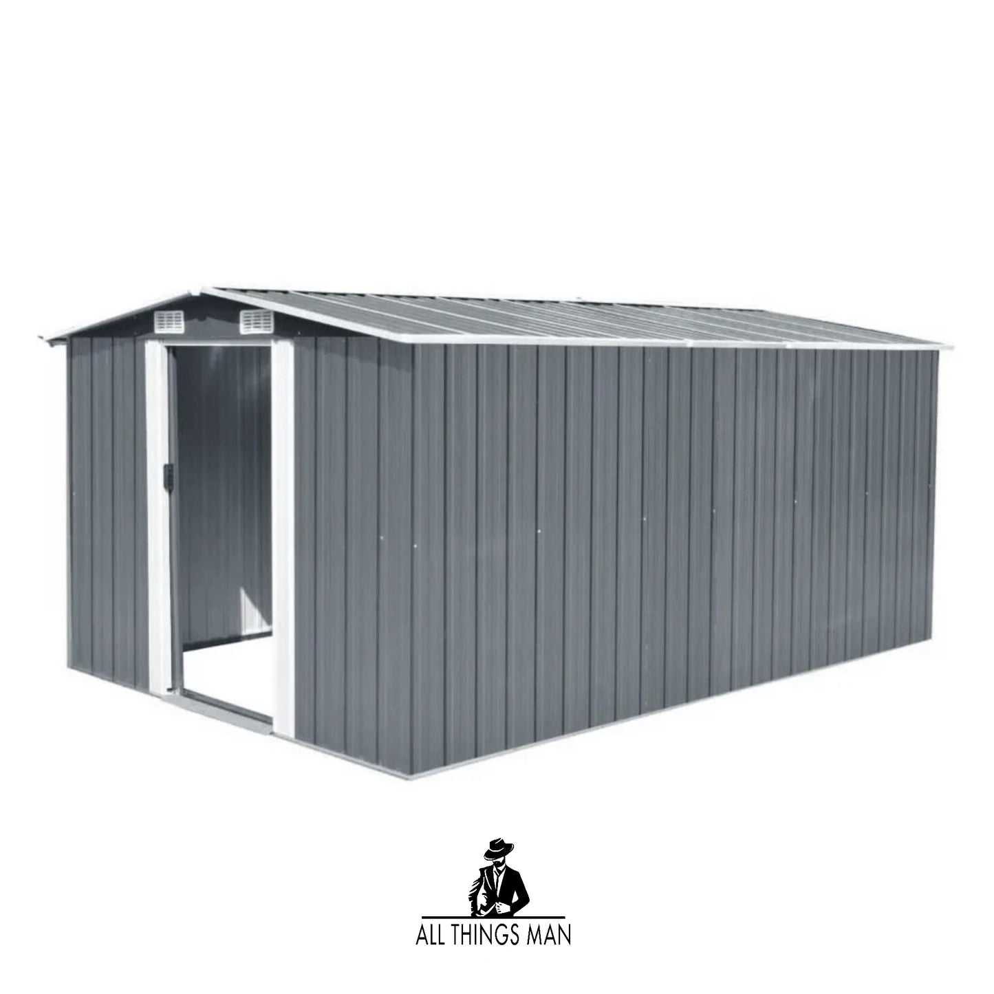 Metal Garden Shed 12 x 10ft Storage with Frame Sheds Bikes