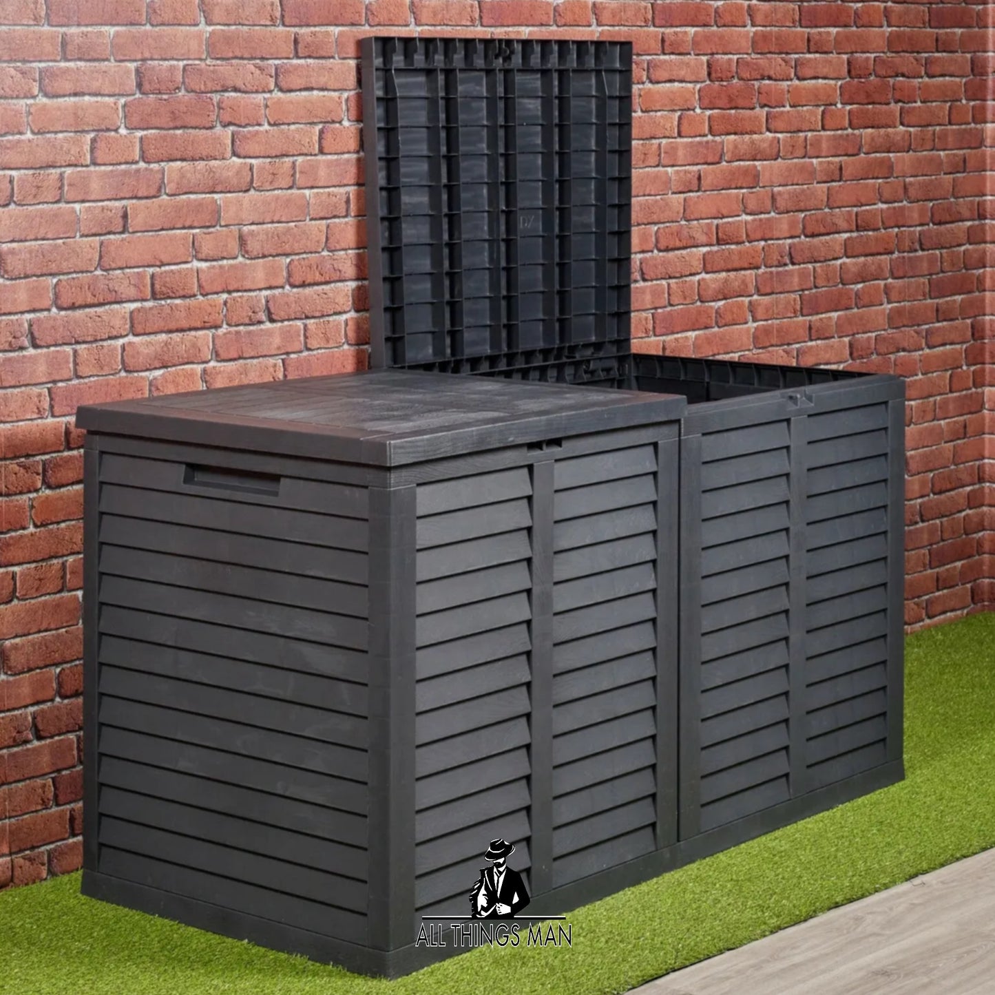 Large 750L Garden Storage Outdoor Box Plastic Utility Chest Unit Box Waterproof