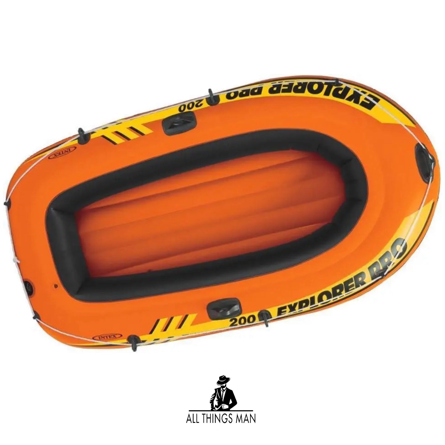 Intex Explorer Pro Inflatable Boat, for 2 persons, 196 x 102 x 33cm, Orange