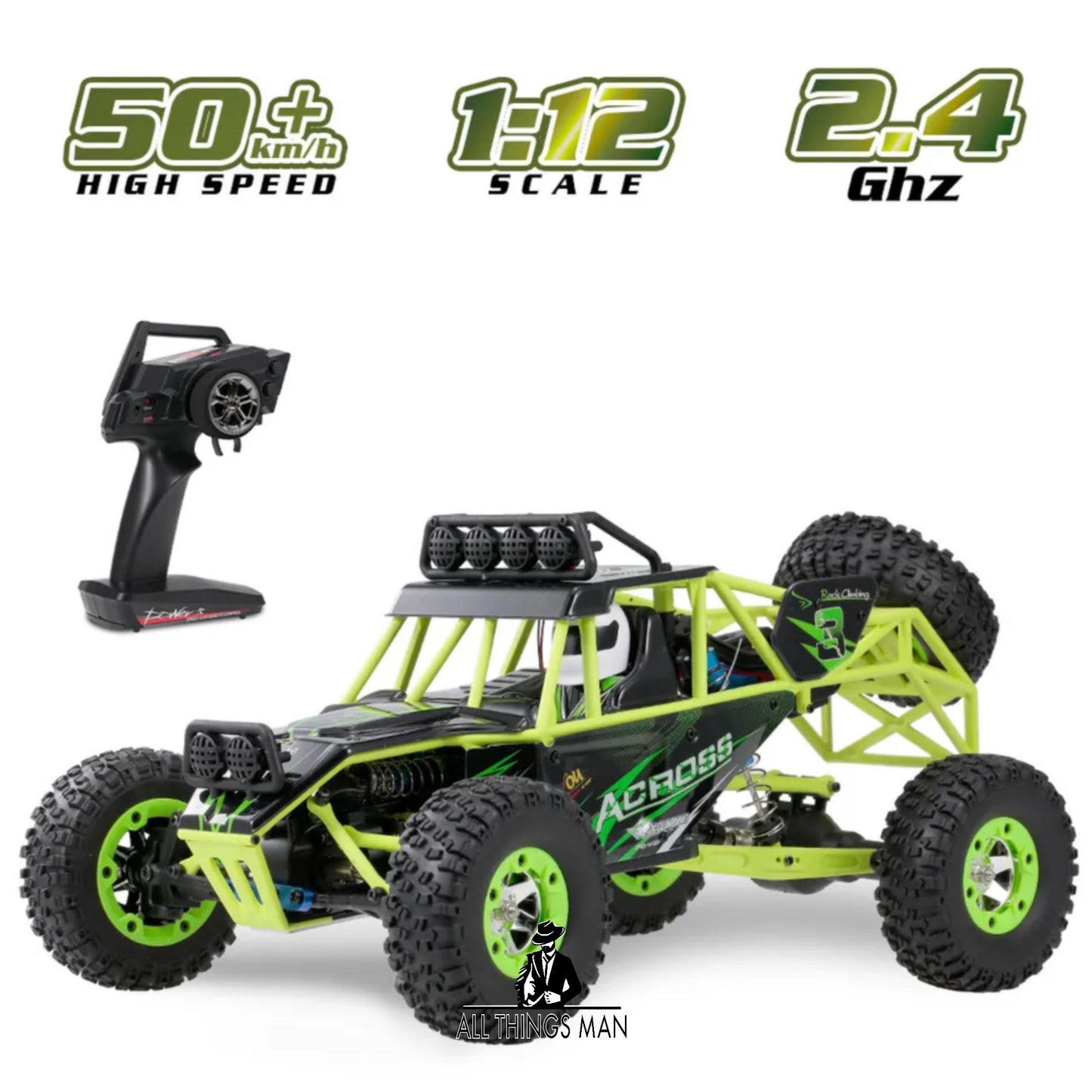 UK Wltoys 1/12 2.4G 4WD 50km/H Electric Brushed Crawler RTR Off Road RC Car S9C0