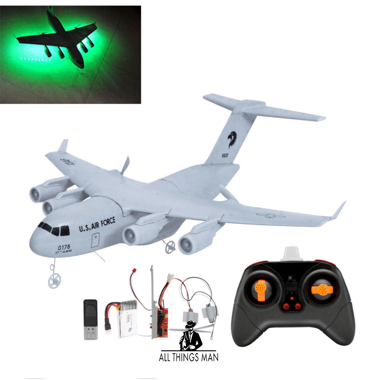 C17 RC Drone DIY Aircraft Transport Plane 373mm EPP RC Drone Airplane 2.4GHz