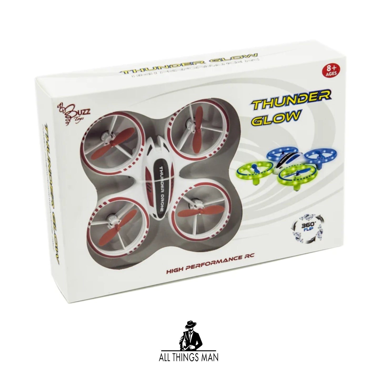 Thunder Glow Drone, Remote Control Quad-Copter With Lights R/C Flying Drone