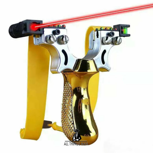 Powerful Hunting Slingshot Catapult Laser Sight High Velocity + 500 Ammo