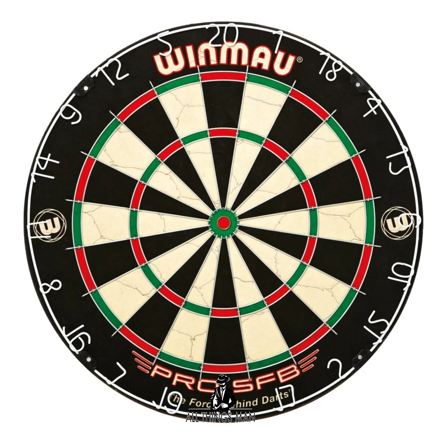 Winmau Dartboard Pro SFB Round Wire Bristle Board with Staple-Free Bullseye