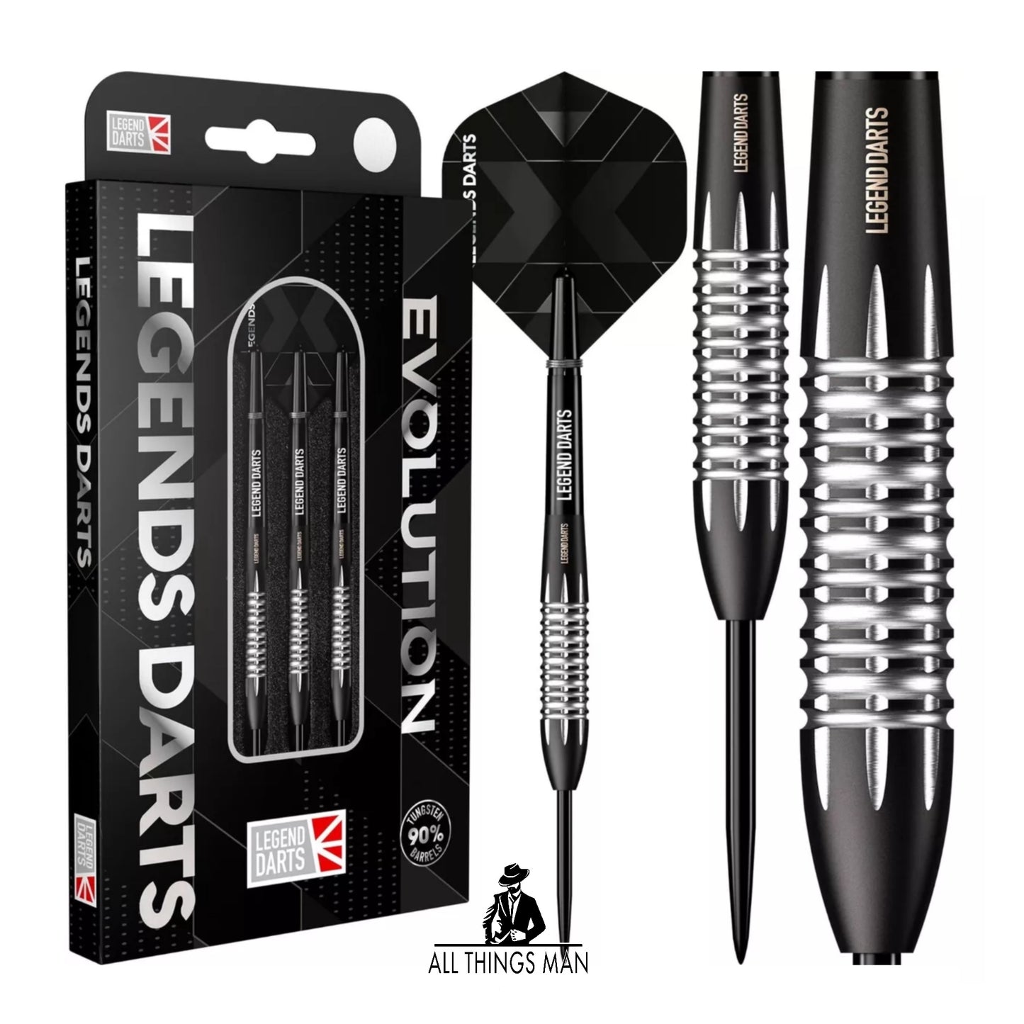 Legend Darts - Steel Tip - 90% Tungsten - Evolution B03 |  Multiple Weights.