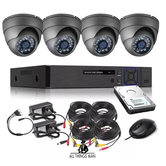 CCTV Camera System HD 1080P DVR Hard Drive Outdoor Home/Office Security Kit UK