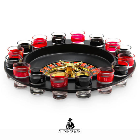 Casino Party Glasses Drinking Game Spin & Shot Drink Roulette Wheel Adults 18+