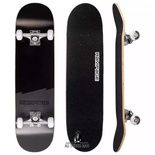 Rampage Plain Third Complete Skateboard