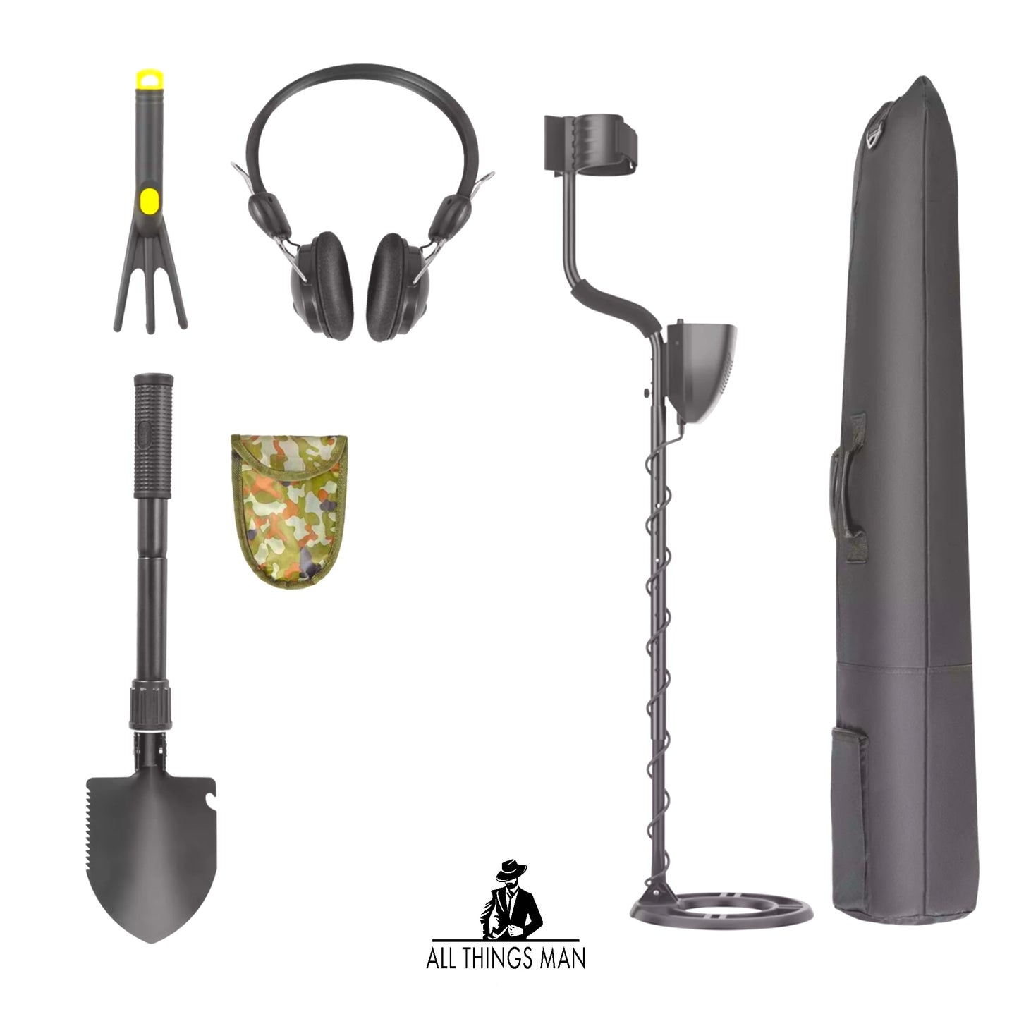 Metal Detector Kit High Accuracy Metal Detector w/ Waterproof Coil Carrying Bag