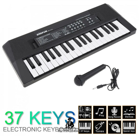 37 Keys Electronic Keyboard Digital Piano with Microphone Birthday Musical Gift