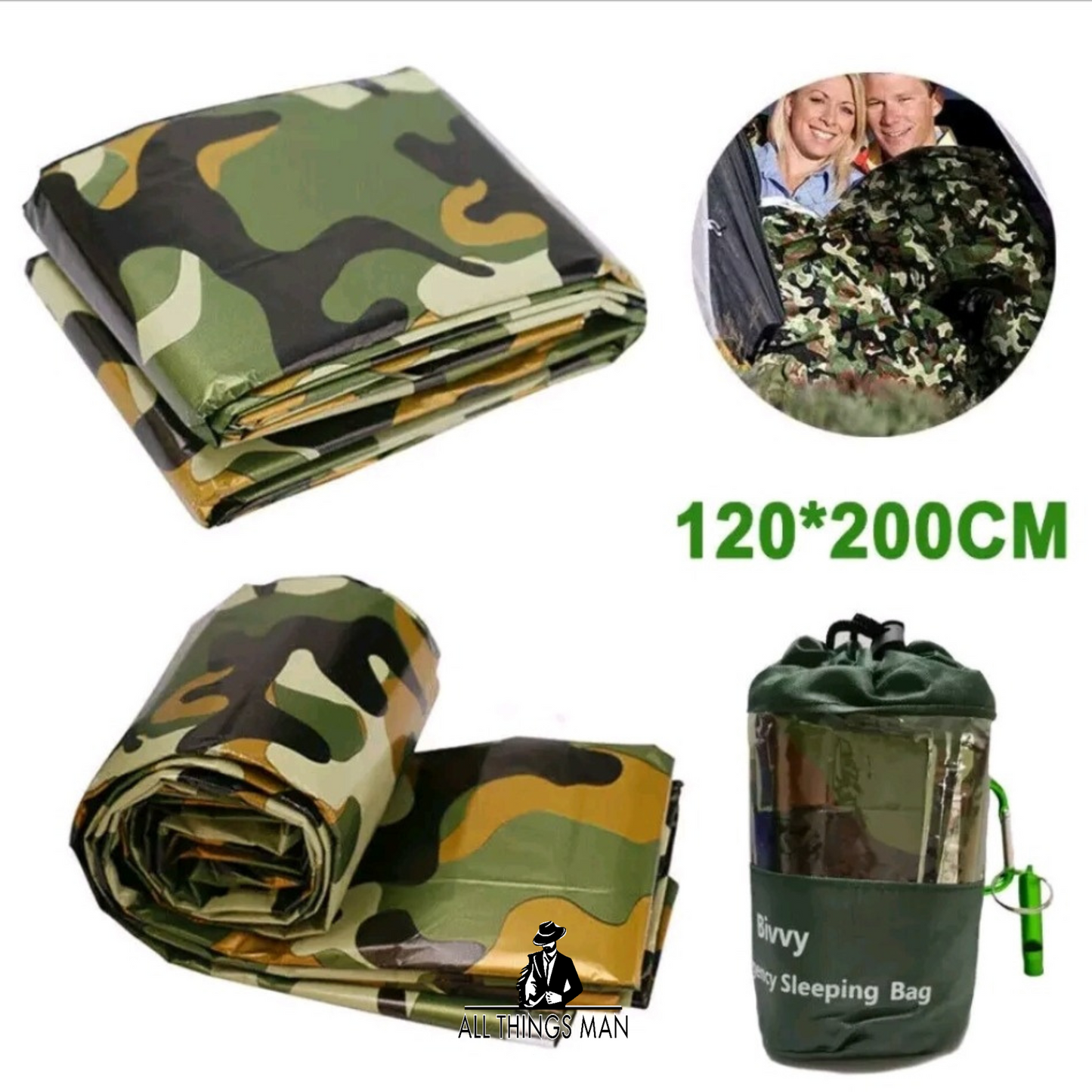 Outdoor Emergency Thermal Waterproof Sleeping Bag Camping Survival Bivvy Sack UK