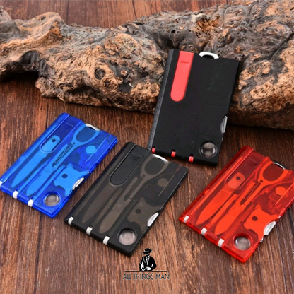 12 In 1 Pocket Credit Card Multi Tools Outdoor Survival Camping Hiking Tool